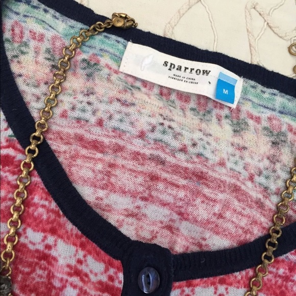 Anthropologie Sparrow cardigan sweater striped M - Picture 3 of 7